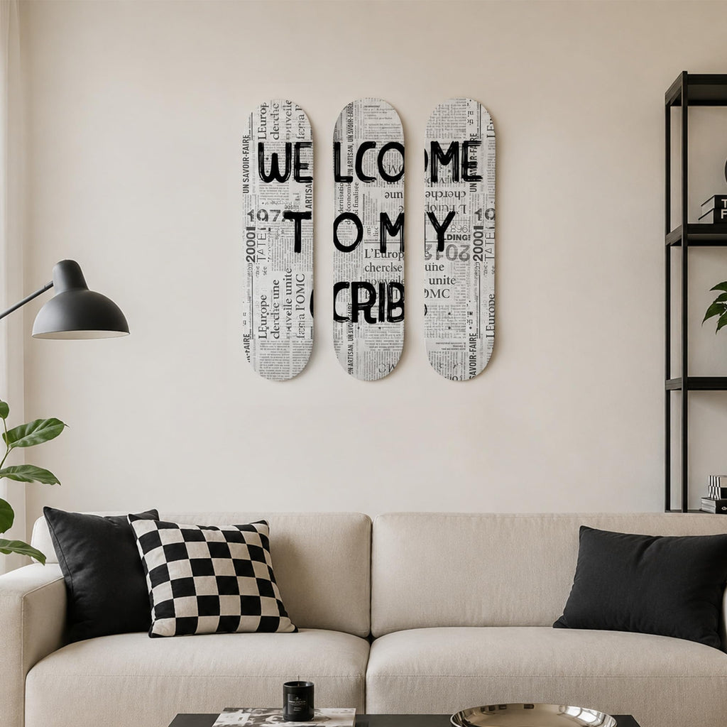 TwoDays Skateboard Wall Decor Set, Dolce Vita Ciao, 3 Decks