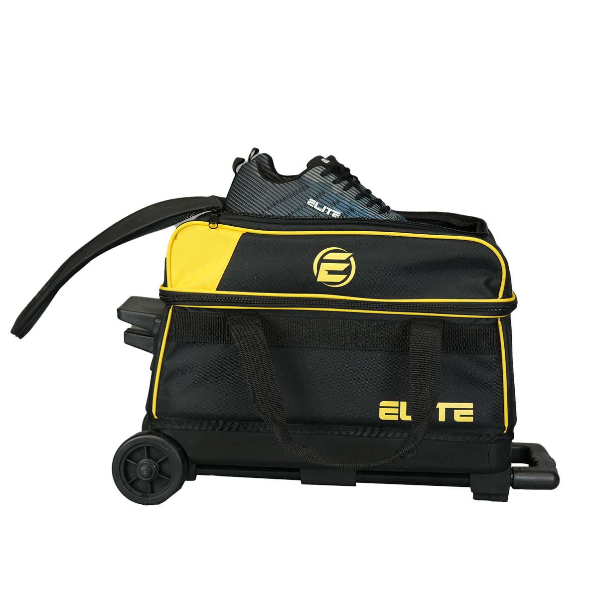 ELITE Basic Bowling Bag Double (2) Ball Roller with Rolling Wheels