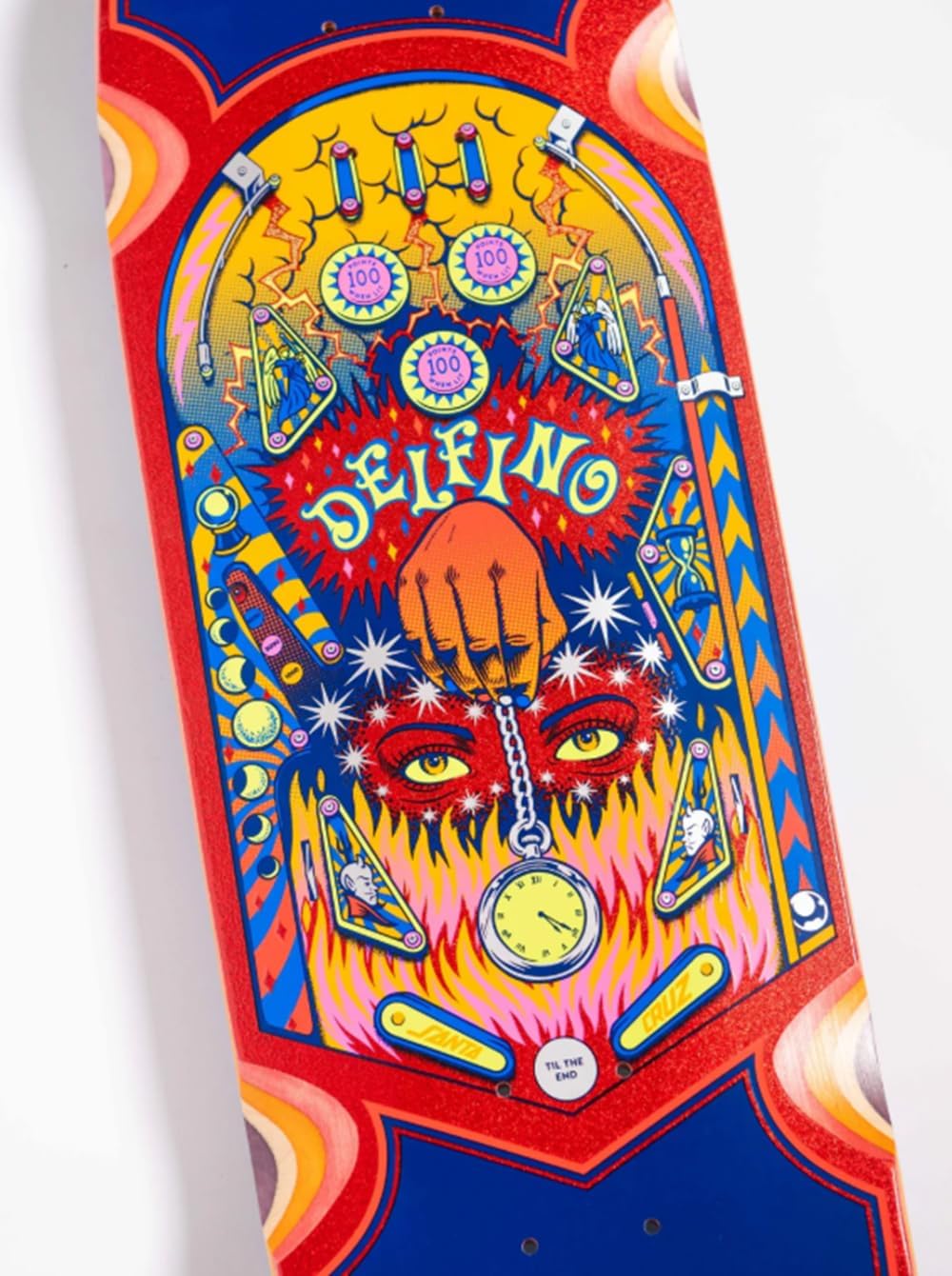 SANTA CRUZ Delfino Pinball Pro Shaped 9.14in x 31.50in Skateboard Decks