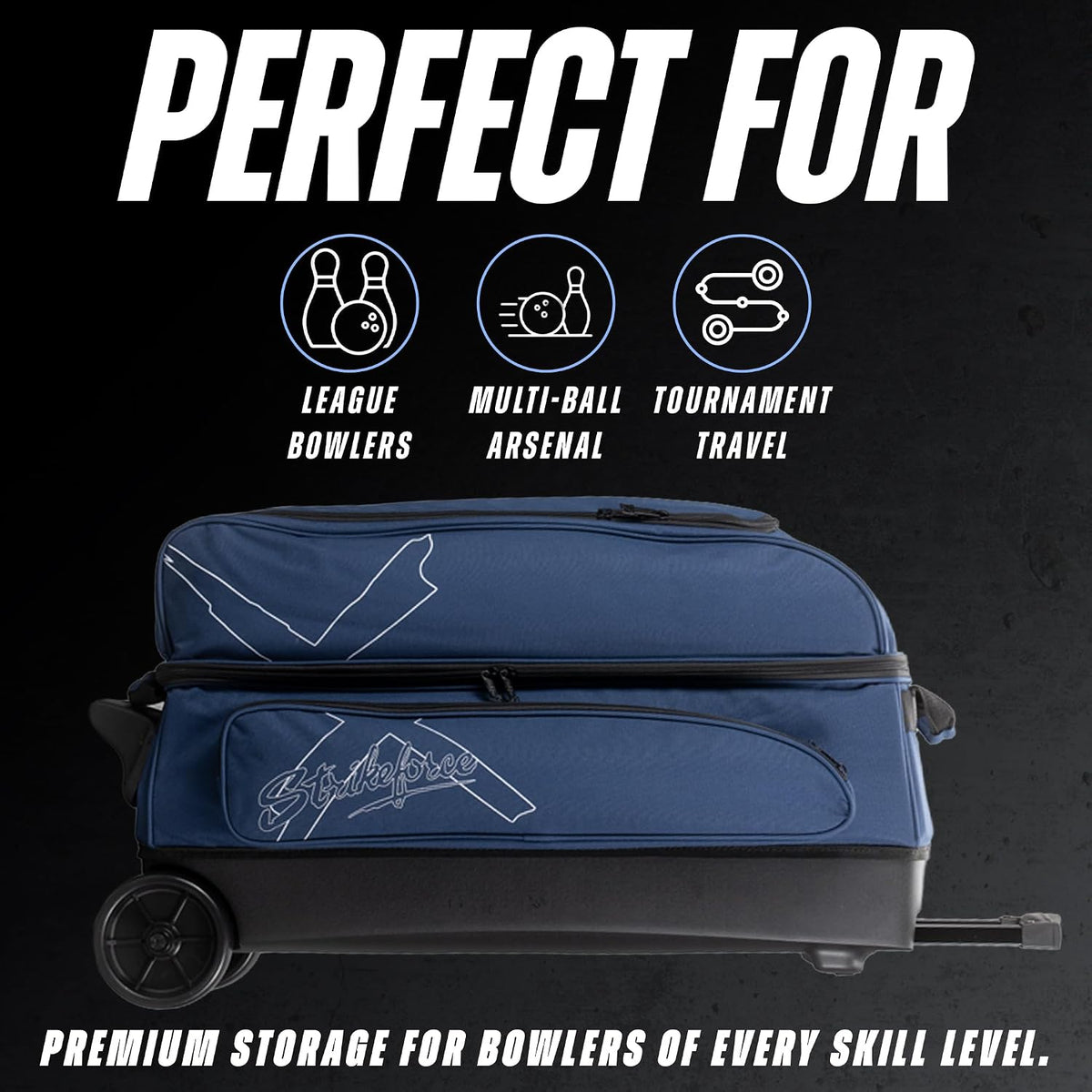 KR Strikeforce Hybrid X Triple Roller Bowling Bag
