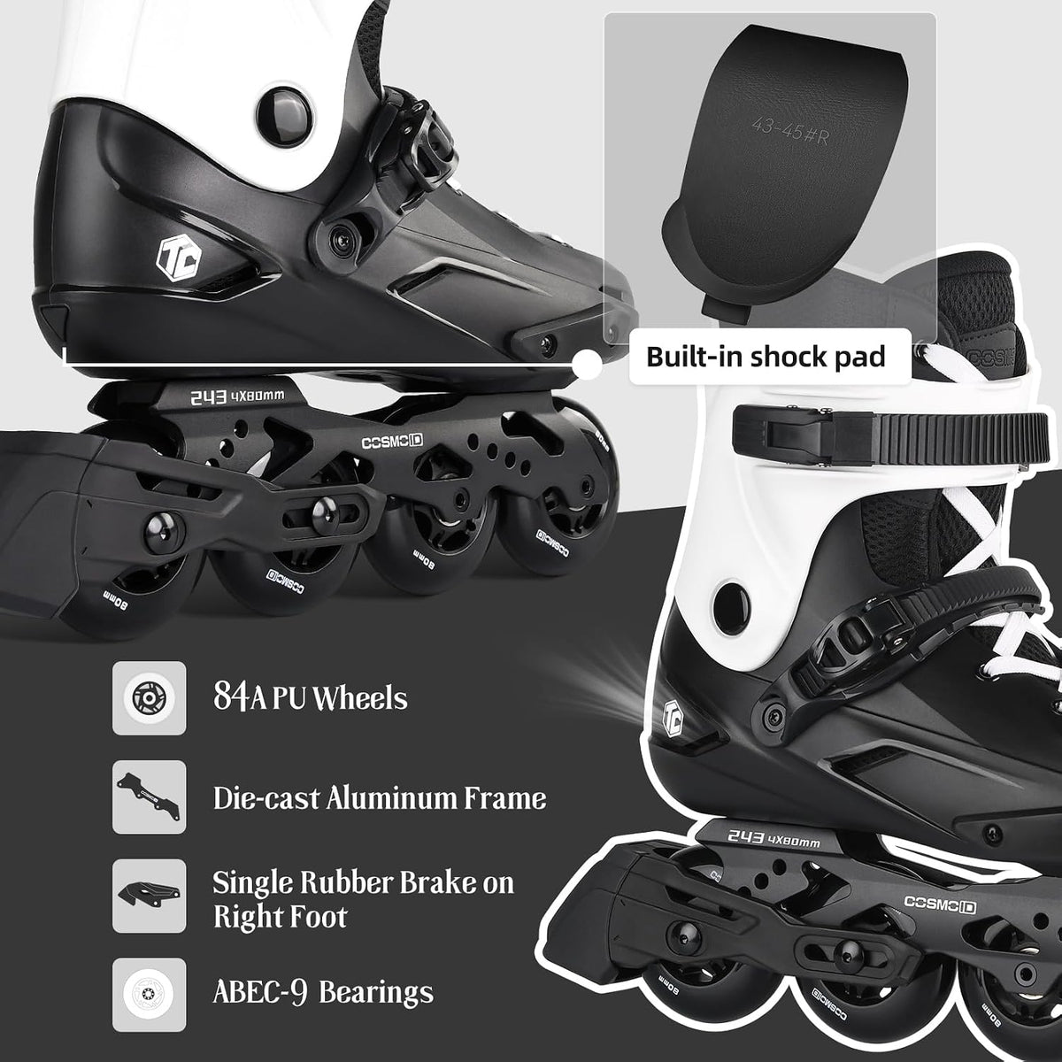TC Inline Skates for Adults & Teens