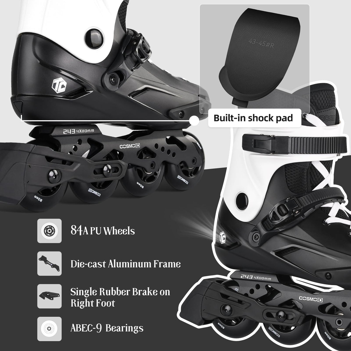 TC Inline Skates for Adults & Teens