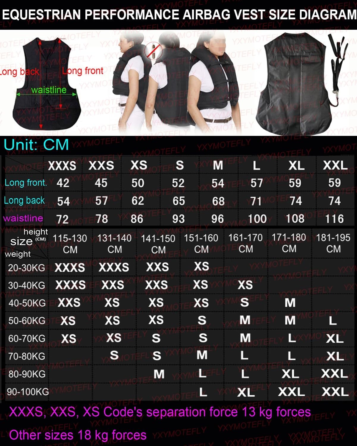 Airbag Vest With Body Airbag/neck/coccyx Airbag Lightweight