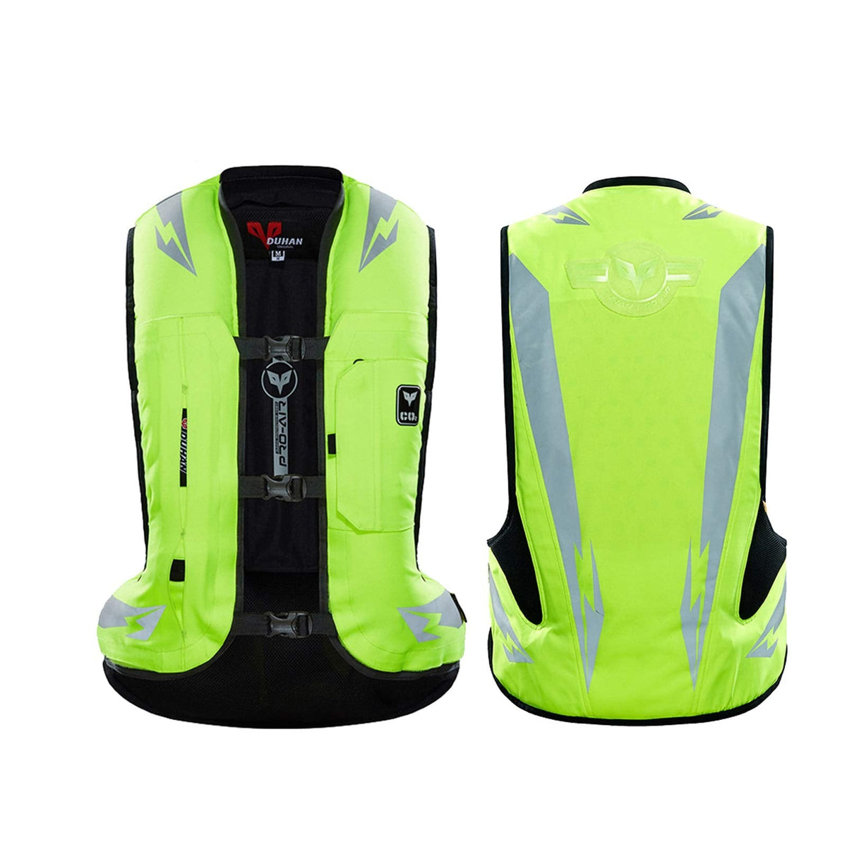 Airbag Suit Anti-Drop Locomotive Airbag Vest Mechanically Trigger The Airbag in 0.1 Seconds with Waterproof ID Pocket Riding Safety Equipment, Suitable for Adult Men and Women