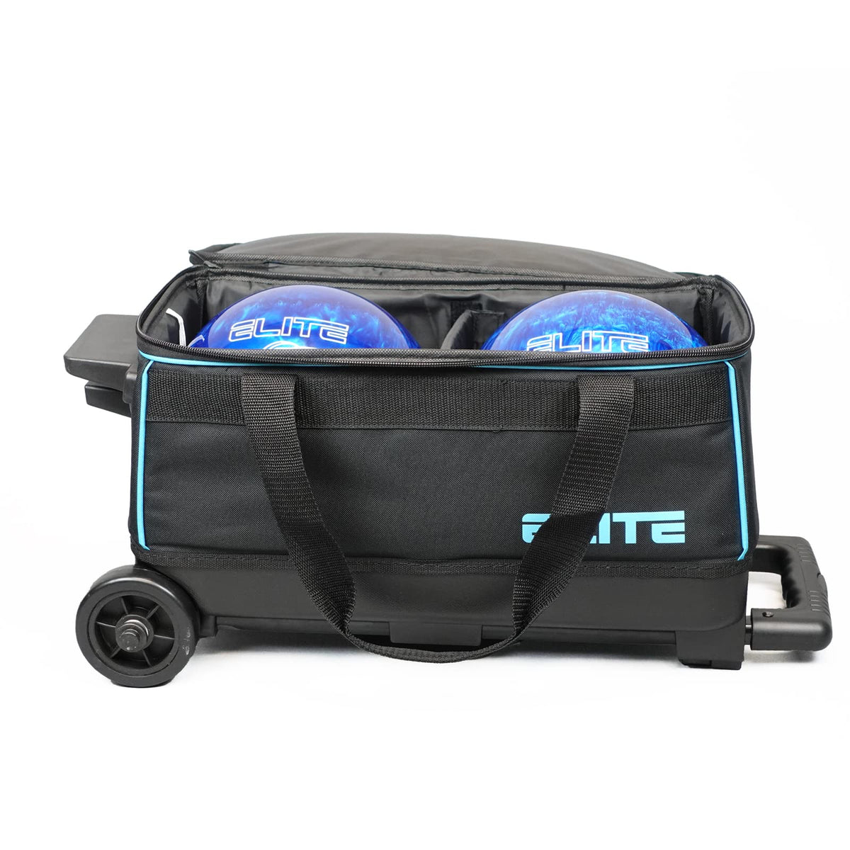 ELITE Basic Bowling Bag Double (2) Ball Roller with Rolling Wheels