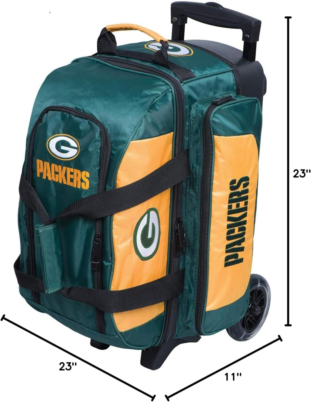 KR Strikeforce NFL Green Bay Packers Two Ball Bowling Roller Bag