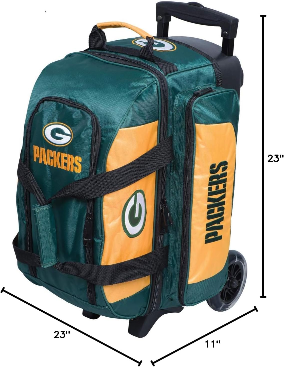 KR Strikeforce NFL Green Bay Packers Two Ball Bowling Roller Bag