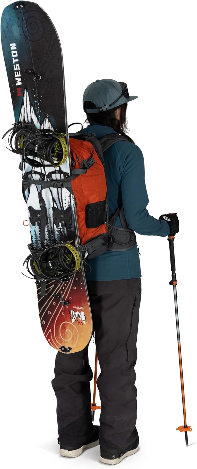 Osprey Sopris Pro 30L Women's Ski Backpack with E2 Airbag System, Mars Orange