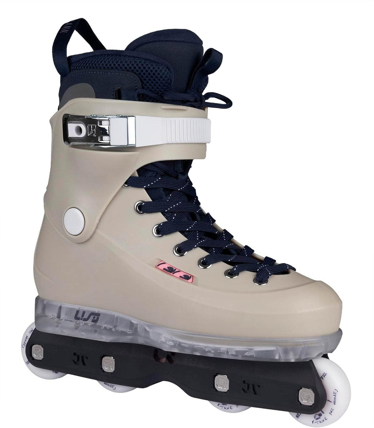 USD Sway Witzemann II Aggressive Skates for Street and Park Men's Inline Skates with IQON AG60 Rail, 57mm 92A Wheels, ABEC 9 Bearings and MYFIT Liner - Grey/Blue