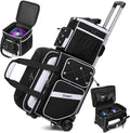 BOSSTIN 3 Ball Bowling Bag with Wheels, 2 Ball Roller with Add-on Tote
