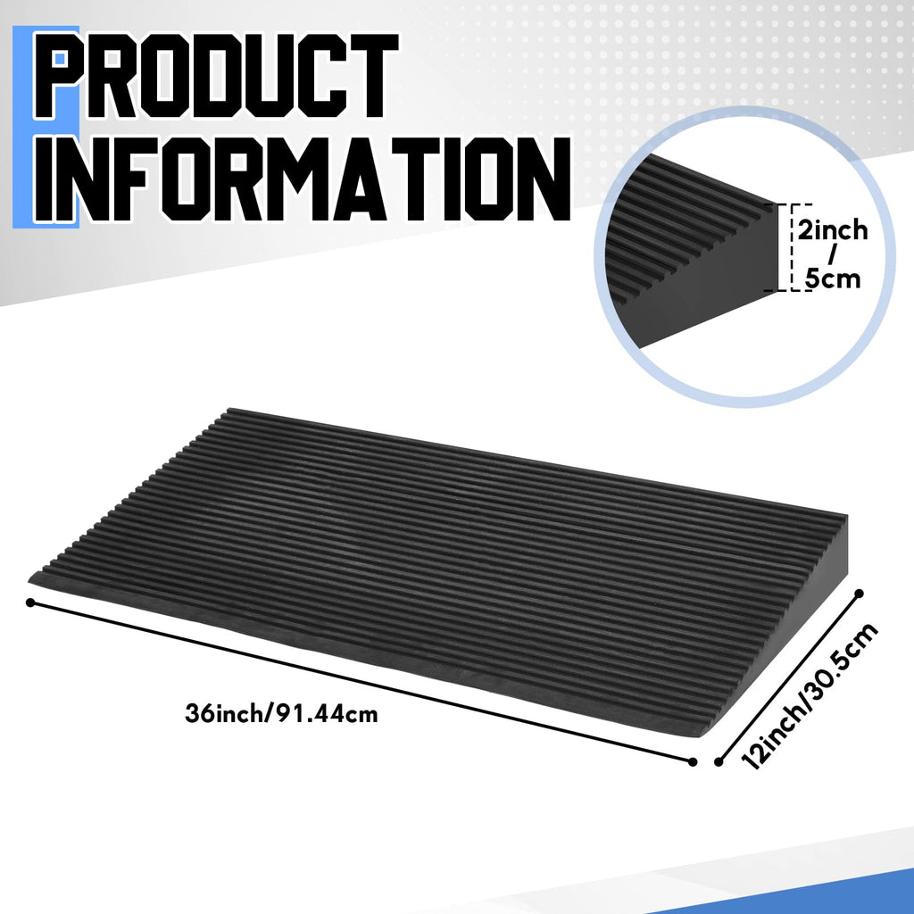 EVA Foam Threshold Ramp for Wheelchair, Black, 36" L X 28" w X 5" h
