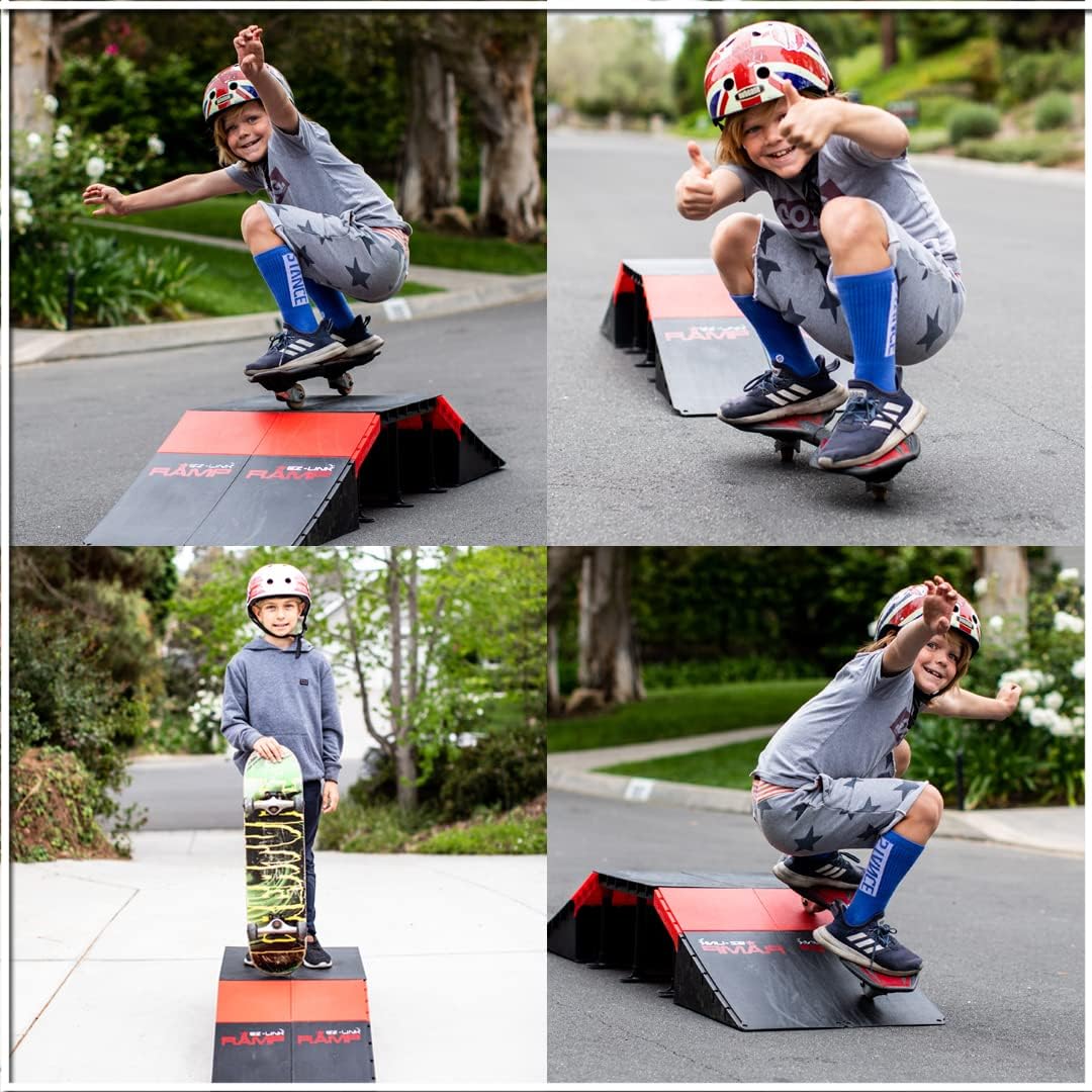 PLATPORTS Skate Ramp, Skateboard Ramp, BMX, Bike Ramps for Kids Ages 6-12, Kicker Ramp, Skateboard Ramps for Kids Ages 6-12
