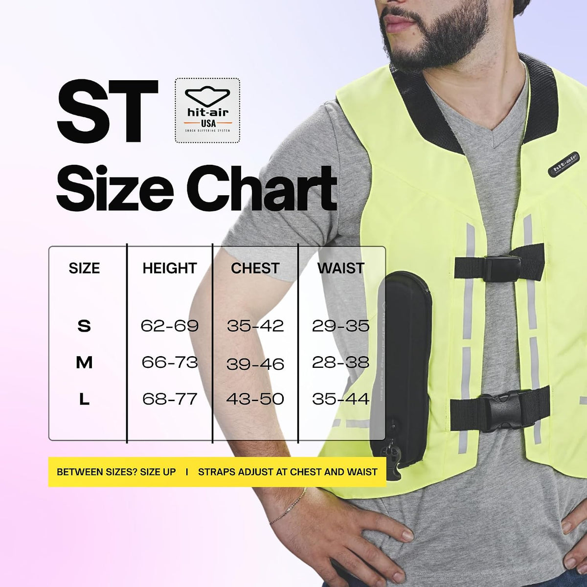 Hit-Air ST Airbag Vest, All-in-One Harness, Motorcycle & Equestrian