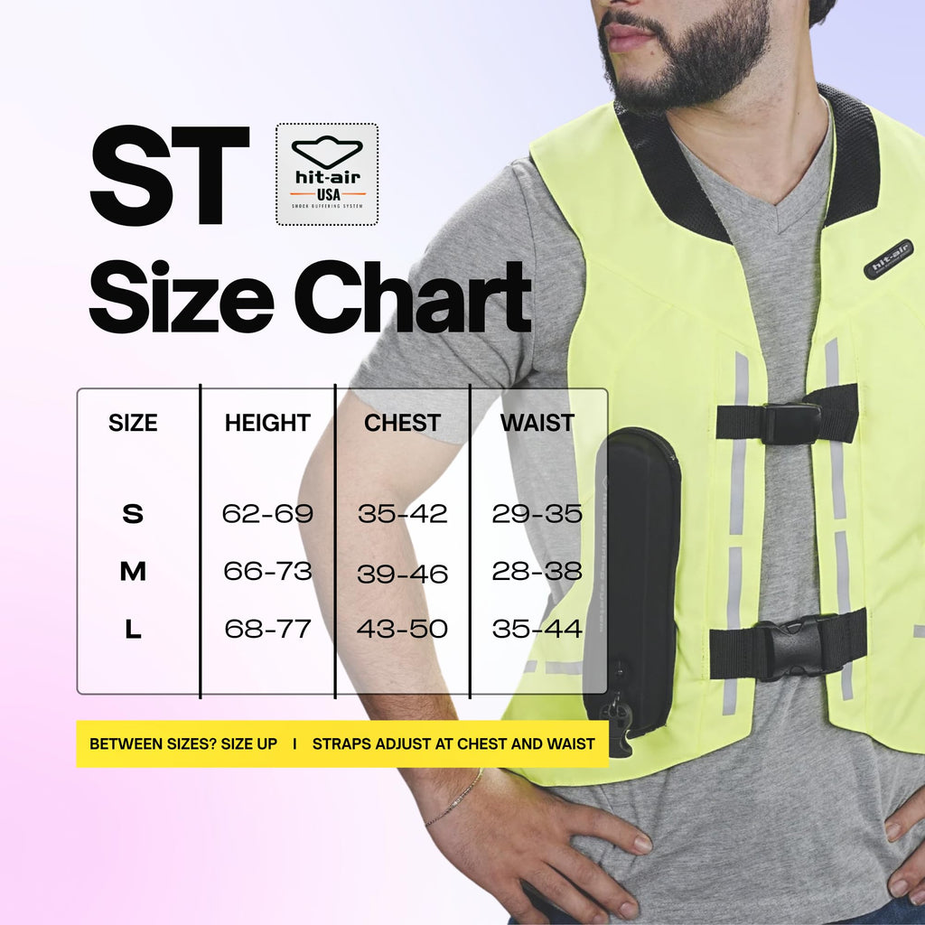 Hit-Air ST Airbag Vest, All-in-One Harness, Motorcycle & Equestrian