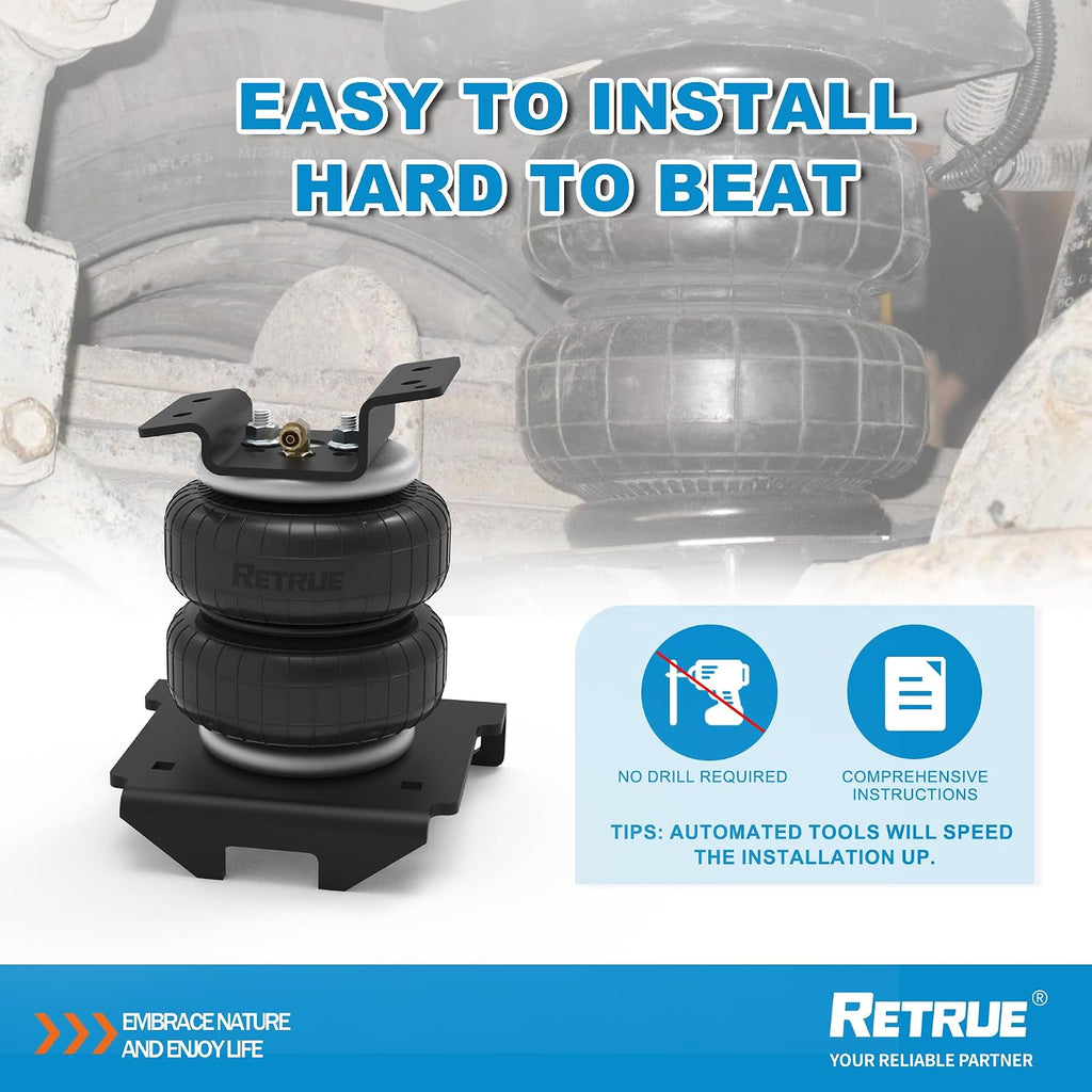 RETRUE Rear Air Bags Suspension Kit for Chevrolet Sierra 2500HD 3500HD