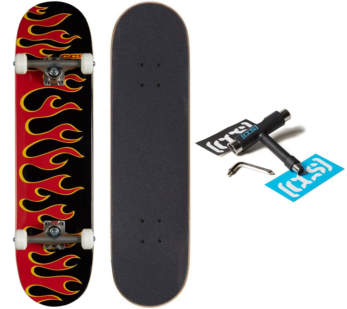 [CCS] Skateboard Complete | Maple Wood | Professional Grade | Fully Assembled with Skate Tool & Stickers | Adults, Kids, Teens, Youth | Boys & Girls