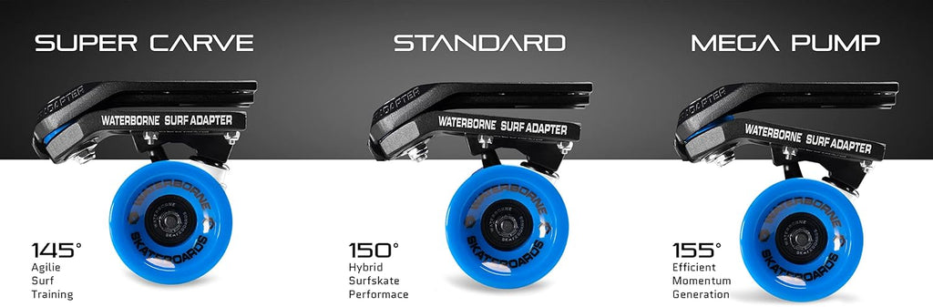Waterborne Skateboards Surf and Rail Adapter FIN System for 3 Surfskate Trucks Modes - Surf Skate Truck Fits Any Board - Longboard Skateboard Accessories, Surf Skateboard Trucks, Surfskate Skateboard