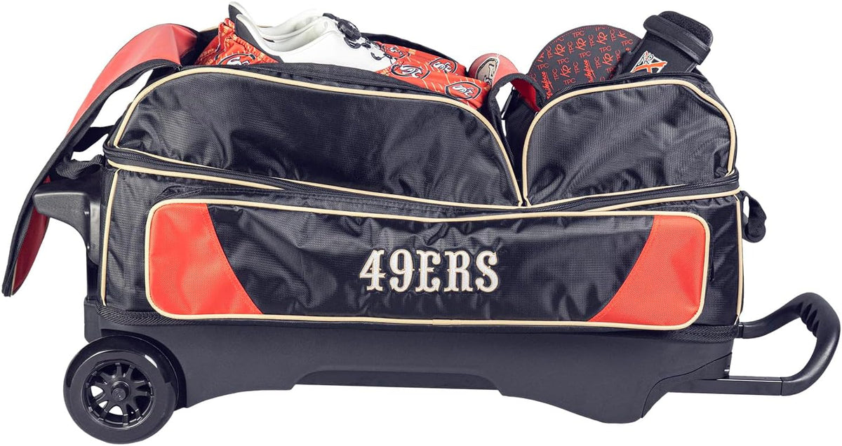 Strikeforce Bowling NFL Three Ball Bowling Roller Bag with Ball, Shoe and Accessory Pockets