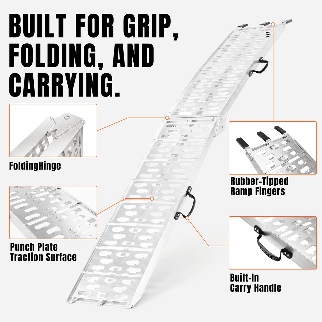 Loading Ramps for Pickup Trucks, 7.5 ft Aluminum ATV Ramps, 2 Pack