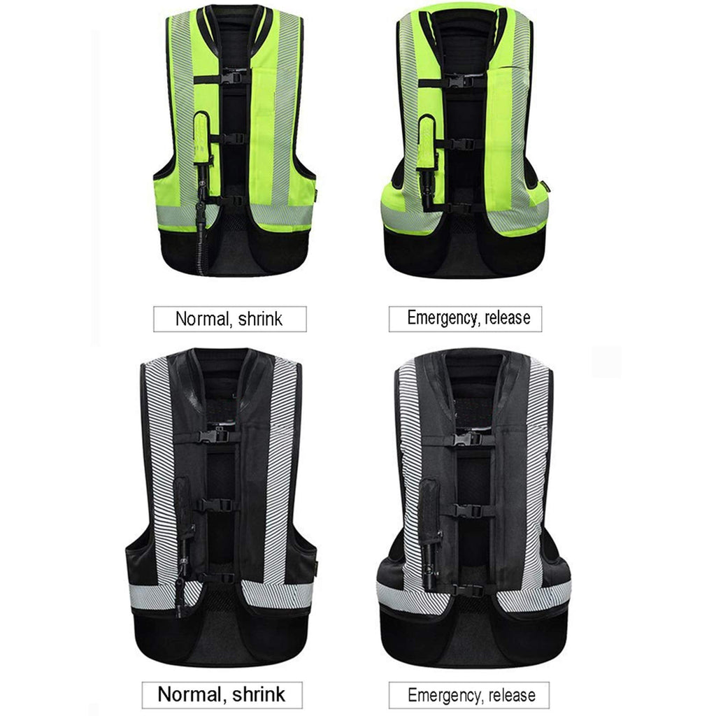 Airbag Vest Cycling Jersey Compressed Gas Fall Protection Suit Mechanical Trigger Multi-directional Airbag Trigger In 0.1 Second Reflective Surface At The Front And Back Suitable For Riding, Riding