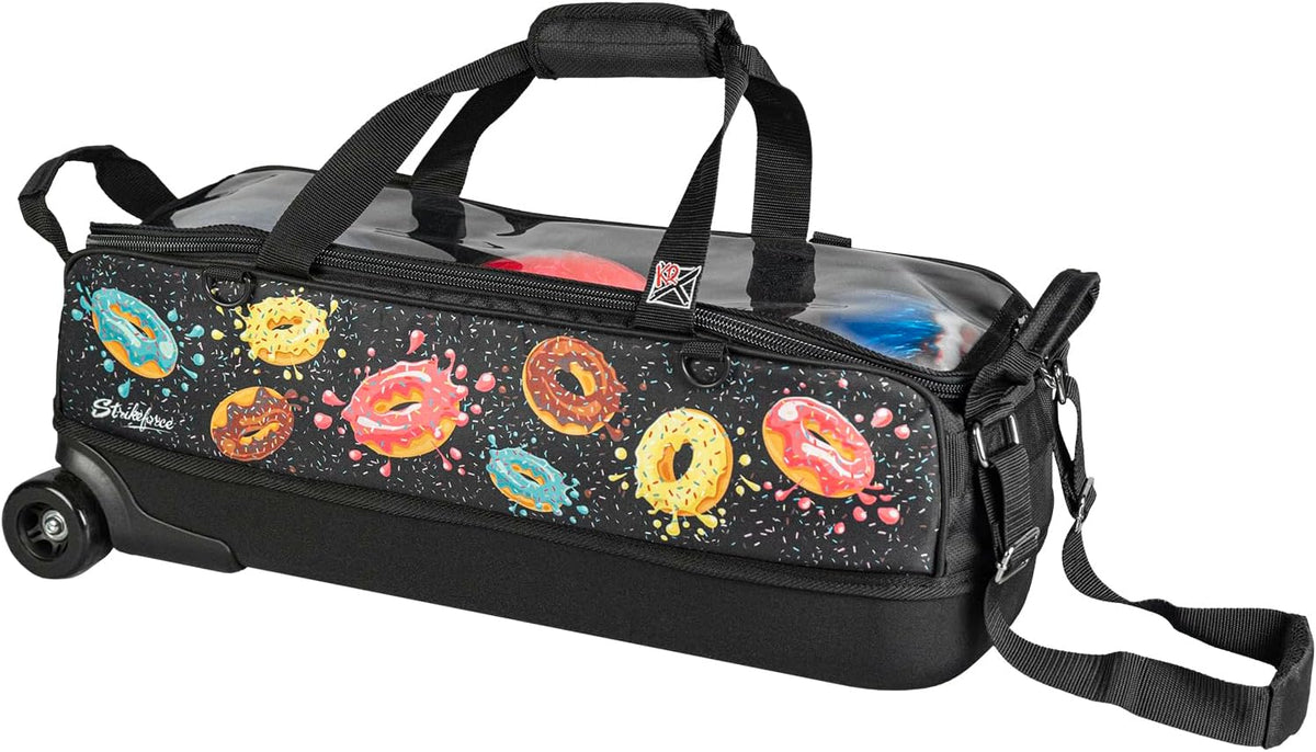 KR Strikeforce Fast Slim Triple Tote Bowling Bags with Wheels - Fits 3 Bowling Balls - Lightweight and Designed for Airline Travels