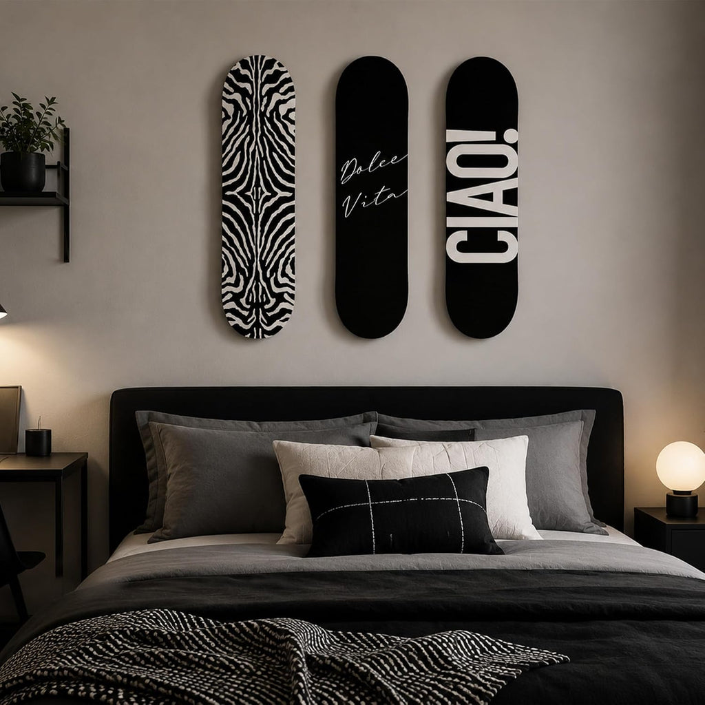 TwoDays Skateboard Wall Decor Set, Dolce Vita Ciao, 3 Decks