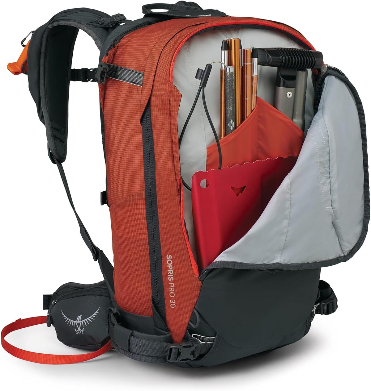 Osprey Sopris Pro 30L Women's Ski Backpack with E2 Airbag System, Mars Orange