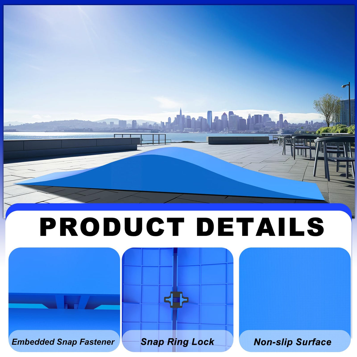 Spliced Skateboard Ramp, Modular Wave-Style Ramp for BMX, Bike, Scooter, Skates Outdoor Sports Ramp Capacity 330Lbs, Easy Assembly