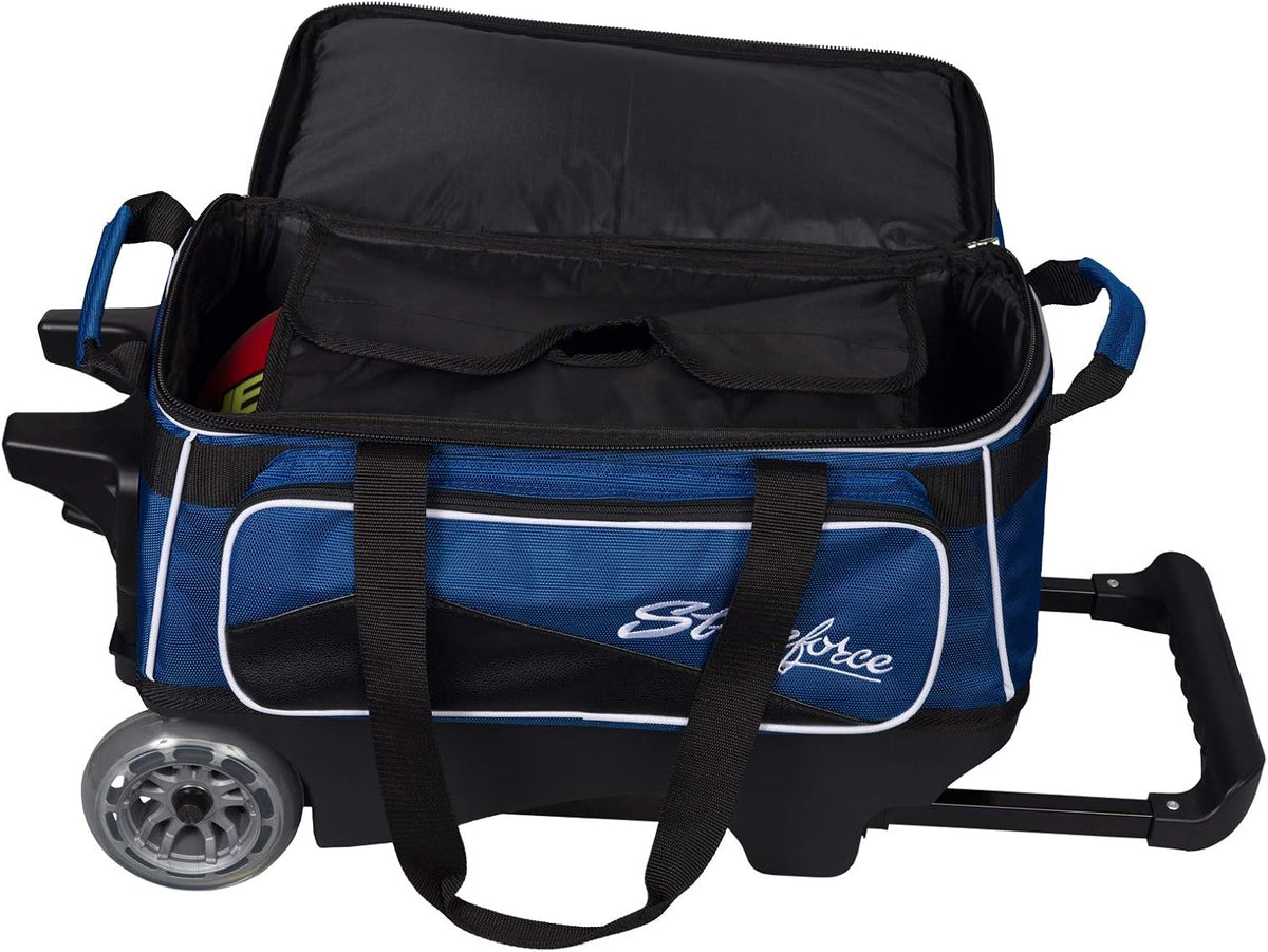 KR Strikeforce Royal Flush Double Roller Bowling Bag with Smooth Ride