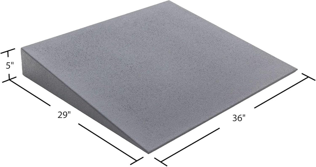 5" Doorway Threshold Wheelchair Ramp, 800 lb Cap, Solid Foam, Silver Spring