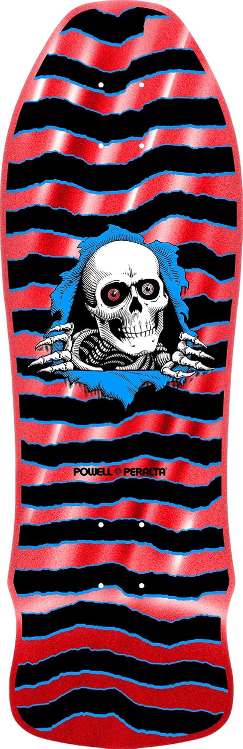 Powell Peralta GeeGah Ripper Skateboard Deck, Red Foil, 9.75" x 30"