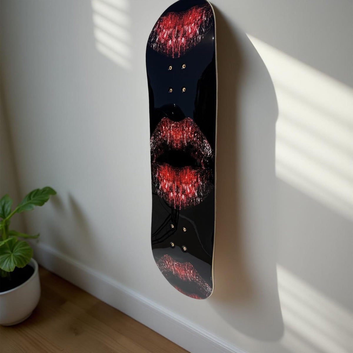 BDTrims 3 Pack Designer-Influenced Pop Art Skateboard Deck Set, Black White and Leopard Print, Premium 7-Ply Maple, Wall Decor, Customization Available
