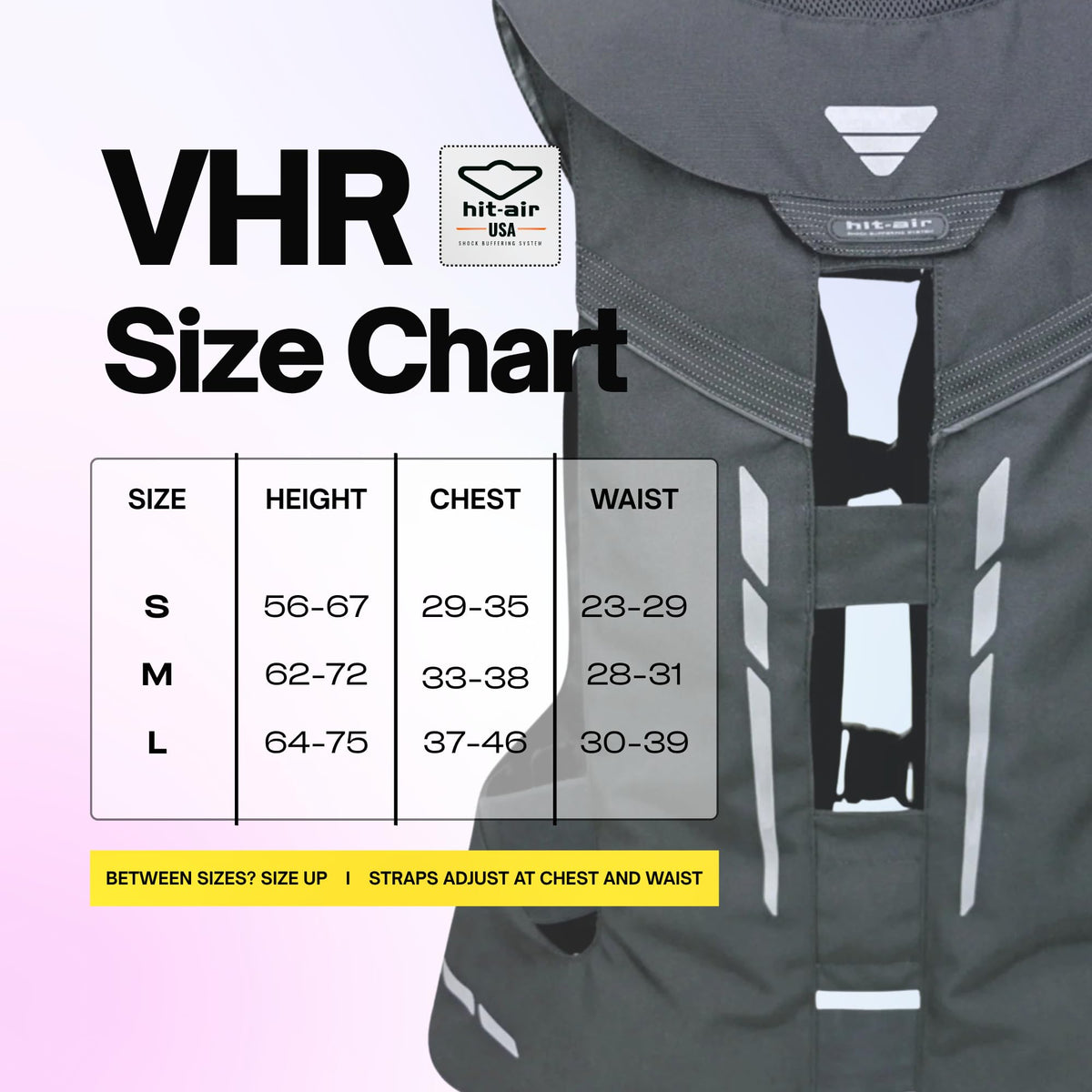 Hit-Air VHR Slim Airbag Vest, Motorcycle & Equestrian Harness