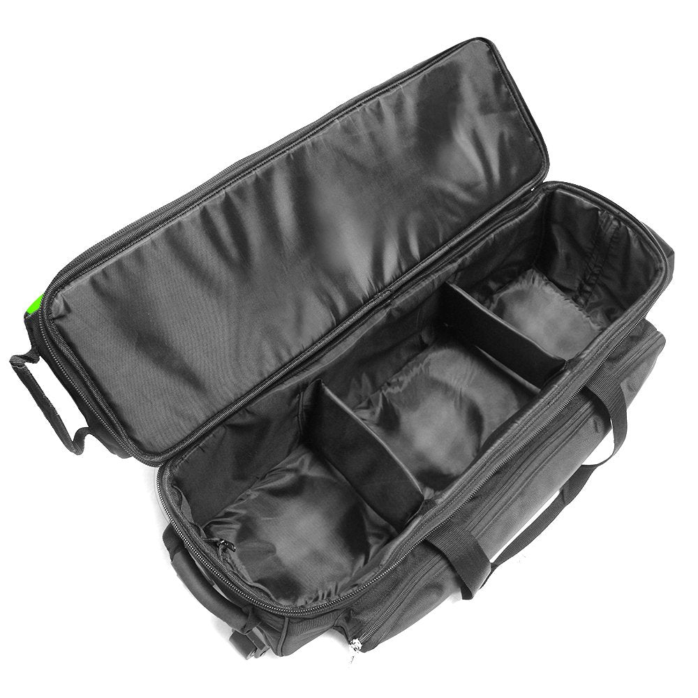 Pyramid Path Triple Tote Roller Plus Bowling Bag with Detachable Shoe Bag (Fits US Mens Size 15), Accessory and Side Pocket, Lightweight Travel Design