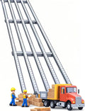 Stainless Steel Frame Unloading Pulley, ABS Plastic Skate Wheels Flow Rack Unpowered Conveyor Rail Slides,Portable Roller Conveyor Belt Table for Warehouse(50x500cm/20x197in)