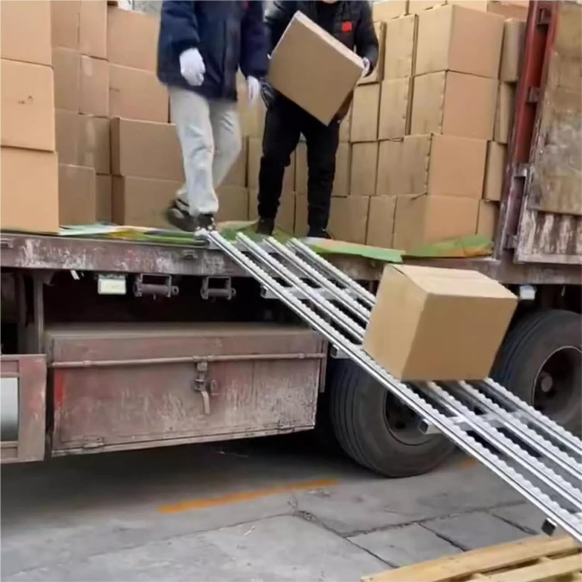 Stainless Steel e Unloading Pulley, ABS Plastic Skate Wheels Flow Rack Unpowered Conveyor Rail Slides,Portable Roller Conveyor Belt Table for Warehouse(50x200cm/20x79in)