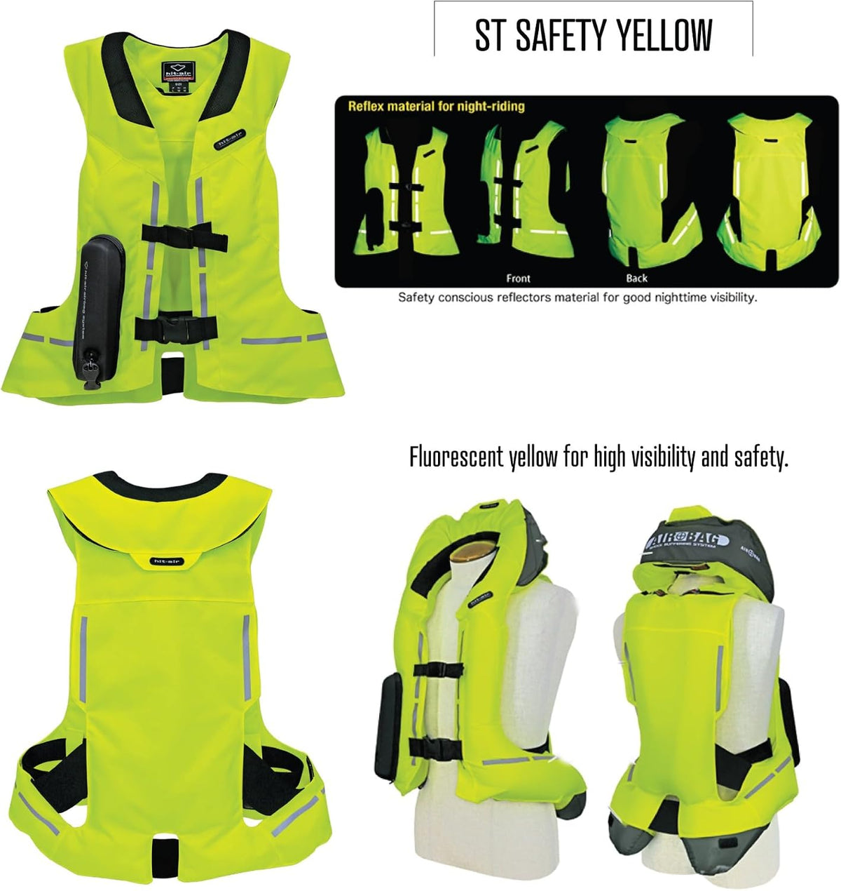 Hit-Air ST Airbag Vest, All-in-One Harness, Motorcycle & Equestrian