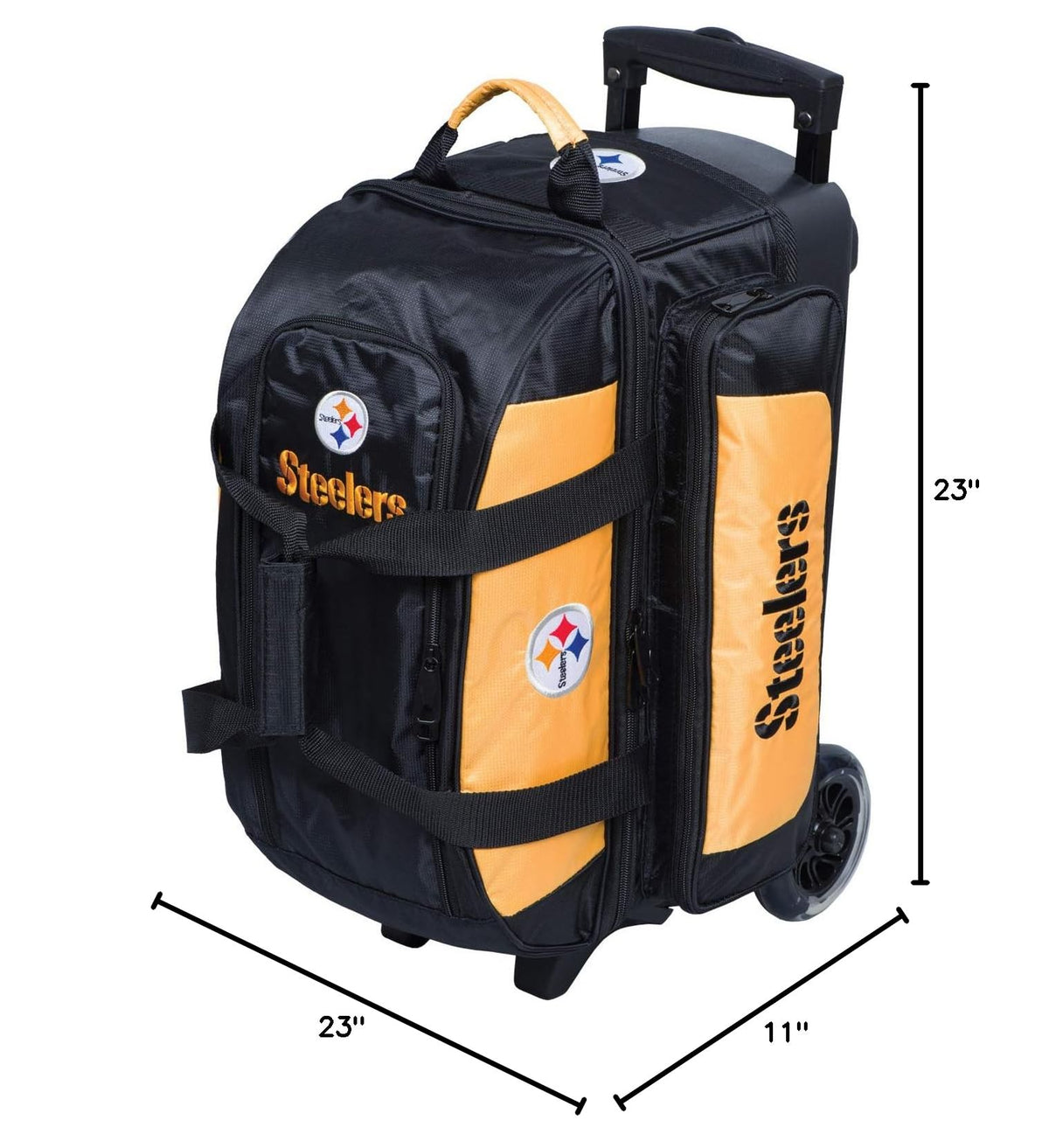 NFL Two Ball Bowling Roller Bag with Ball, Shoe and Accessory Pockets