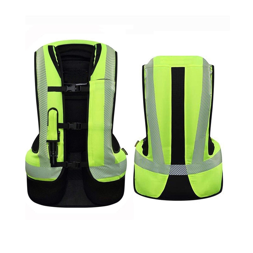 Airbag Vest Cycling Jersey Compressed Gas Fall Protection Suit Mechanical Trigger Multi-directional Airbag Trigger In 0.1 Second Reflective Surface At The Front And Back Suitable For Riding, Riding