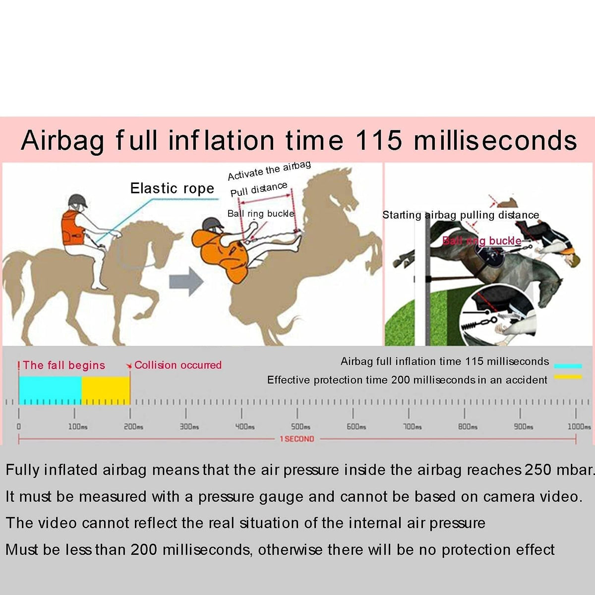 Light Weight Airbag Vest High Visibility Equestrian Does Not Come with CO2 Cartridge