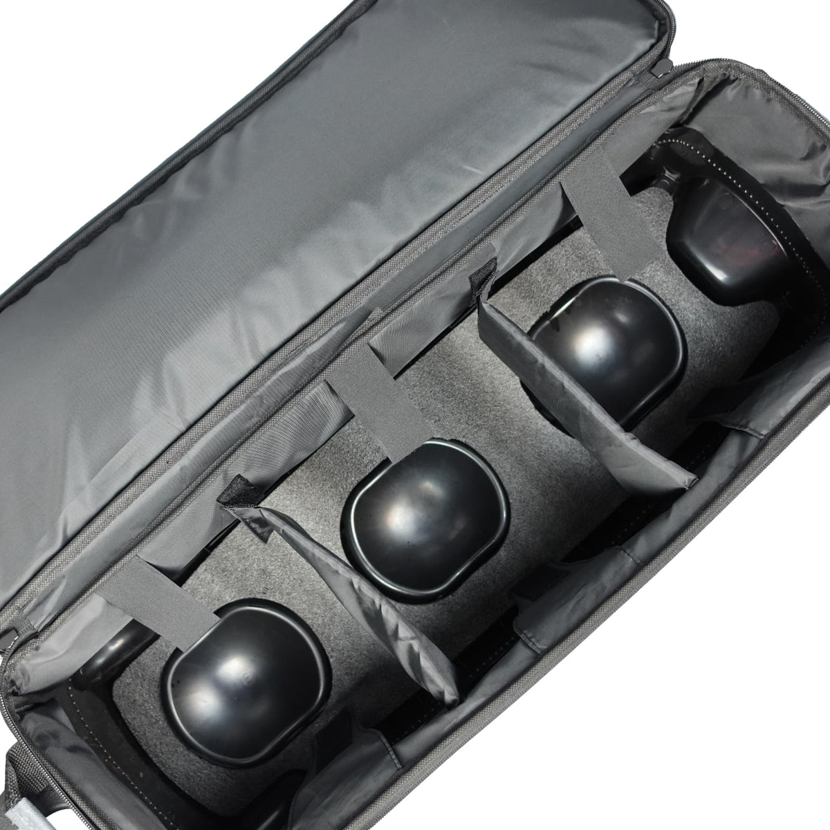 ELITE Basic Triple Roller Black Bowling Bag - 3 Ball Roller, Fits 2 Pairs of Size 15 Shoes, Air Travel-Friendly