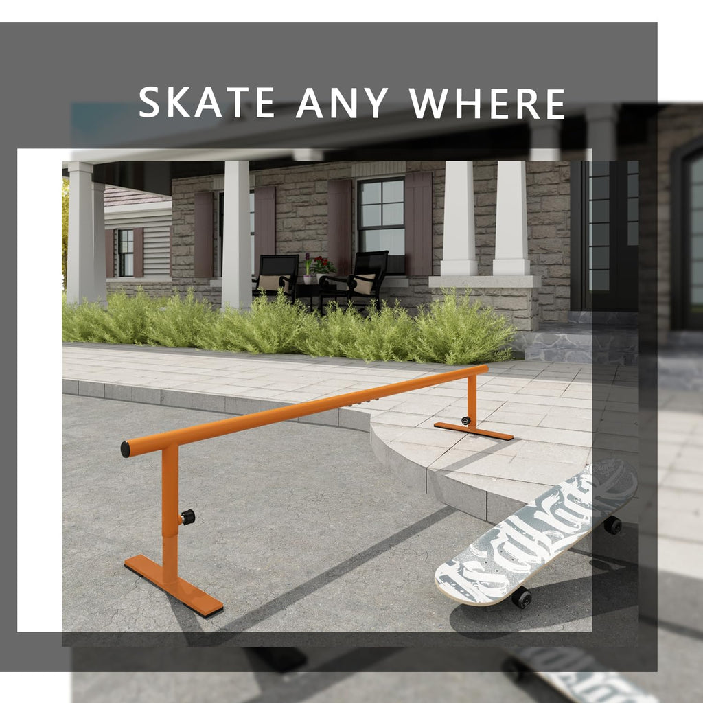 MR Skate Rail Skateboard Ramp Grind Rail Professional Skatepark Grind Rail Adjustable Height Grind Rail