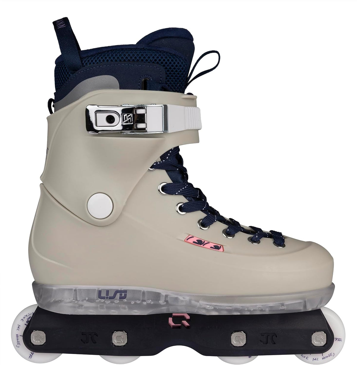 USD Sway Witzemann II Aggressive Skates for Street and Park Men's Inline Skates with IQON AG60 Rail, 57mm 92A Wheels, ABEC 9 Bearings and MYFIT Liner - Grey/Blue