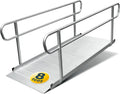 MAASTERS Ramp with Handrails 8 FT, Loading Capacity 850 lbs, ADA Compliant