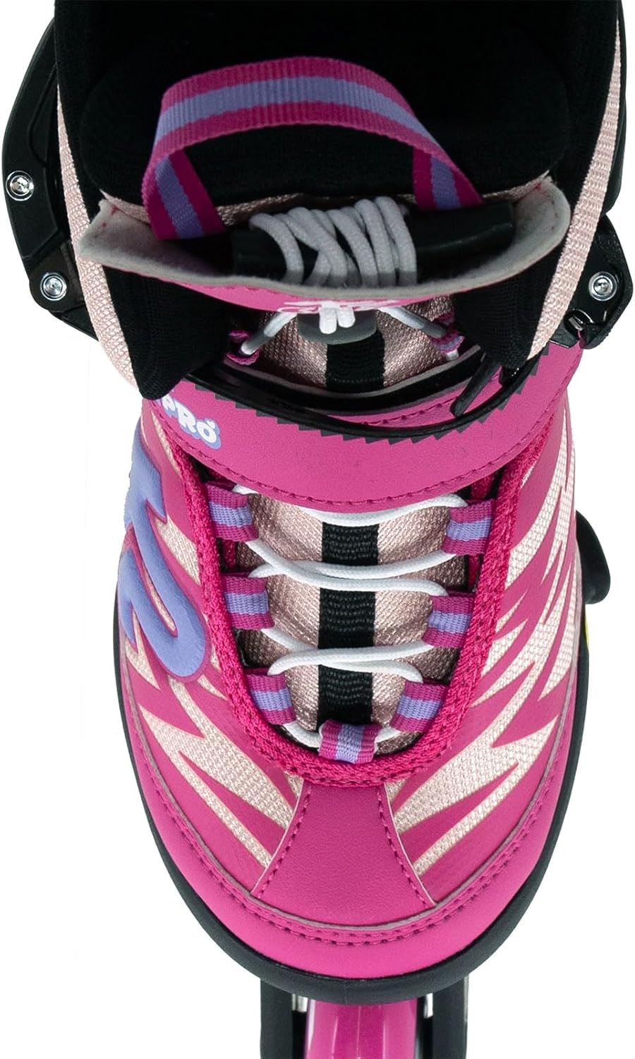 K2 Skates Youth Lumi Pro Pink Adjustable Inline Skates