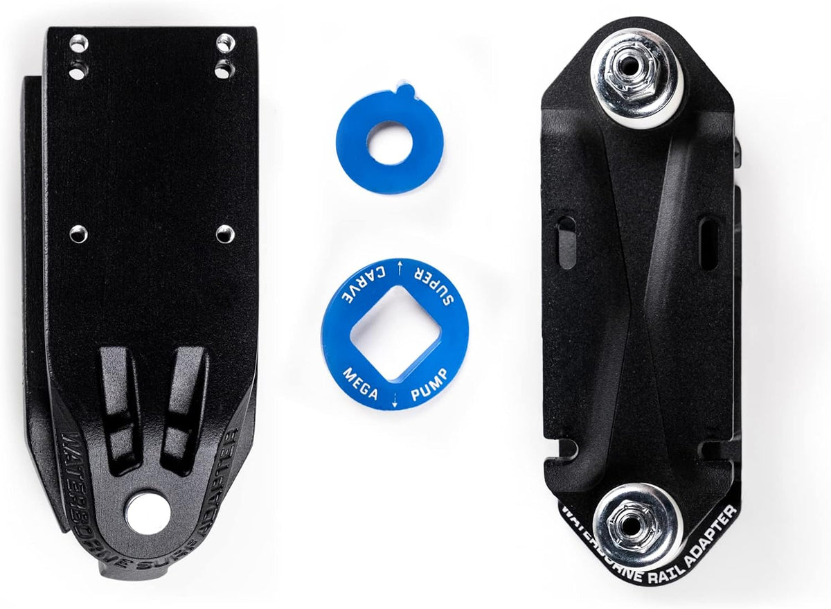 Waterborne Skateboards Surf and Rail Adapter FIN System for 3 Surfskate Trucks Modes - Surf Skate Truck Fits Any Board - Longboard Skateboard Accessories, Surf Skateboard Trucks, Surfskate Skateboard