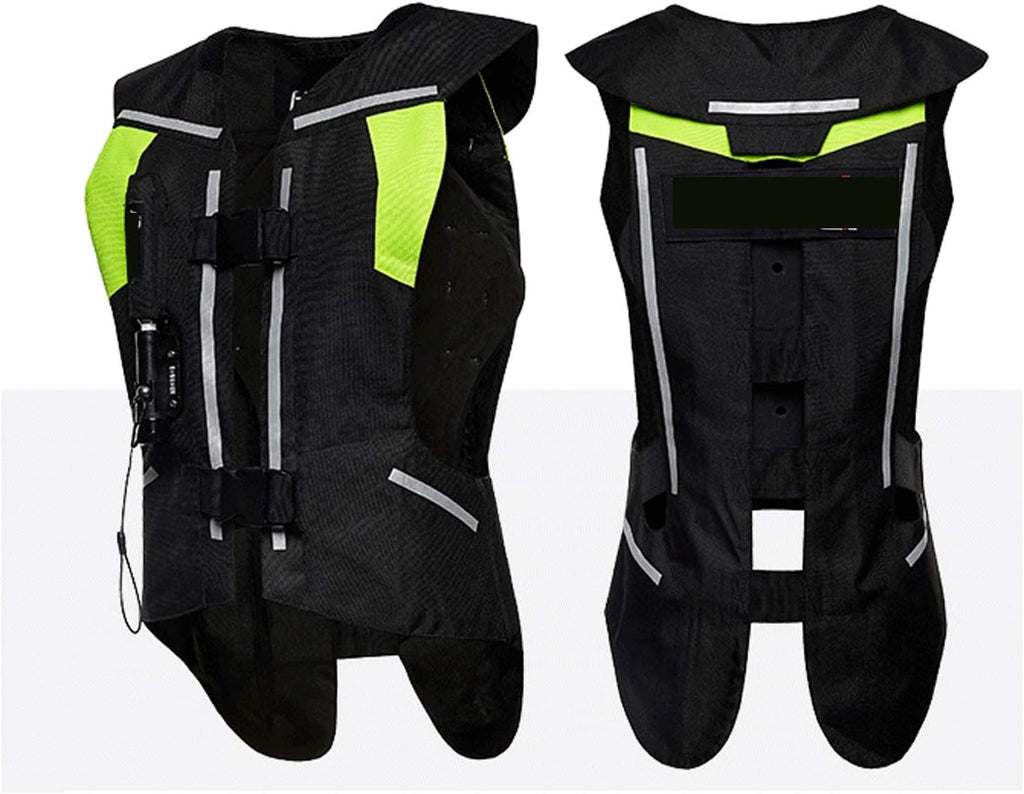 Riding Inflatable Anti-fall Vest Men's Motorcycle Cylinder Vest Trigger The Airbag In 0.2 Seconds To Protect Riding Safety Abrasion-resistant And Tear-soft, Easy To Clean (Without CO2 Cylinder)