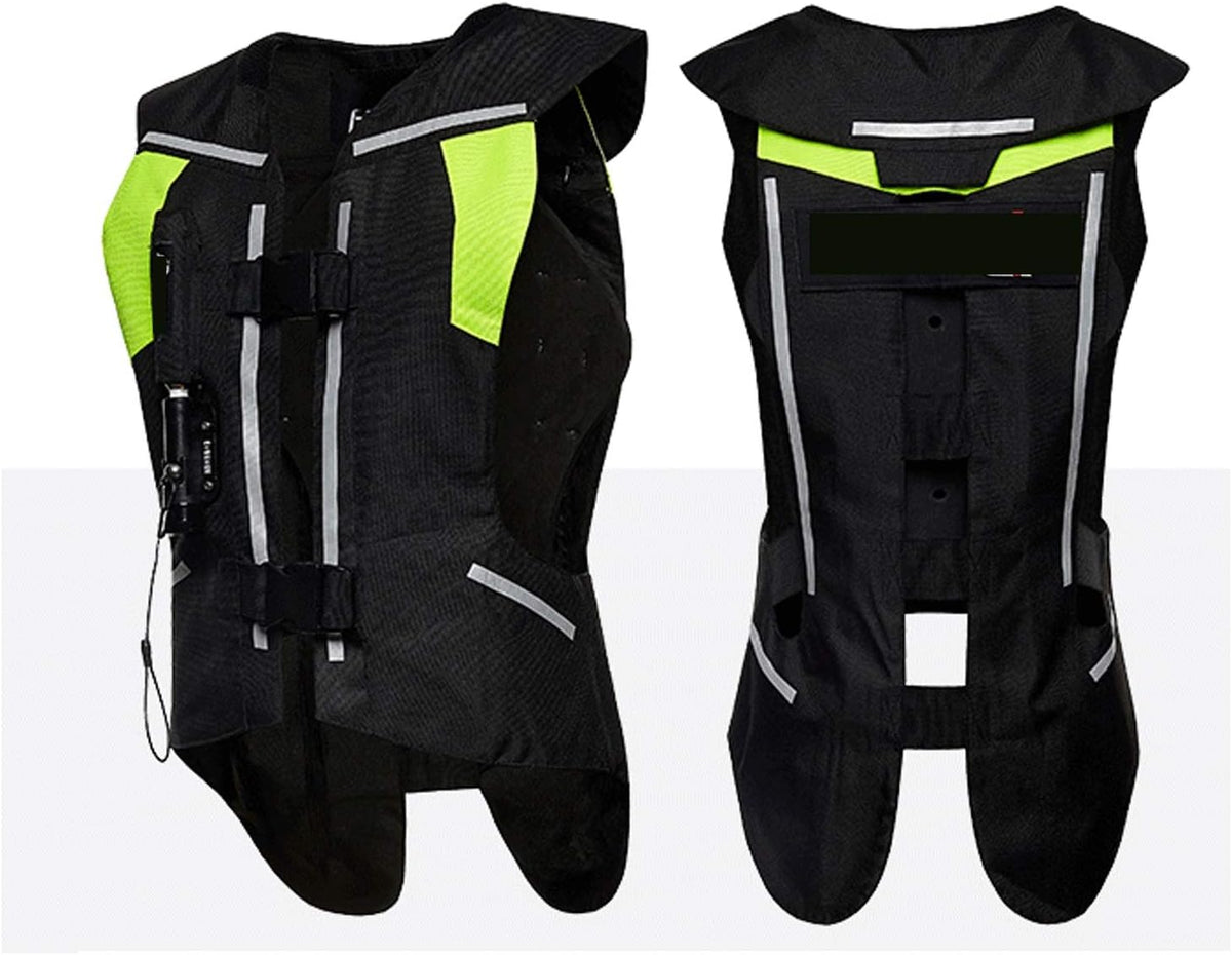 Riding Inflatable Anti-fall Vest Men's Motorcycle Cylinder Vest Trigger The Airbag In 0.2 Seconds To Protect Riding Safety Abrasion-resistant And Tear-soft, Easy To Clean (Without CO2 Cylinder)