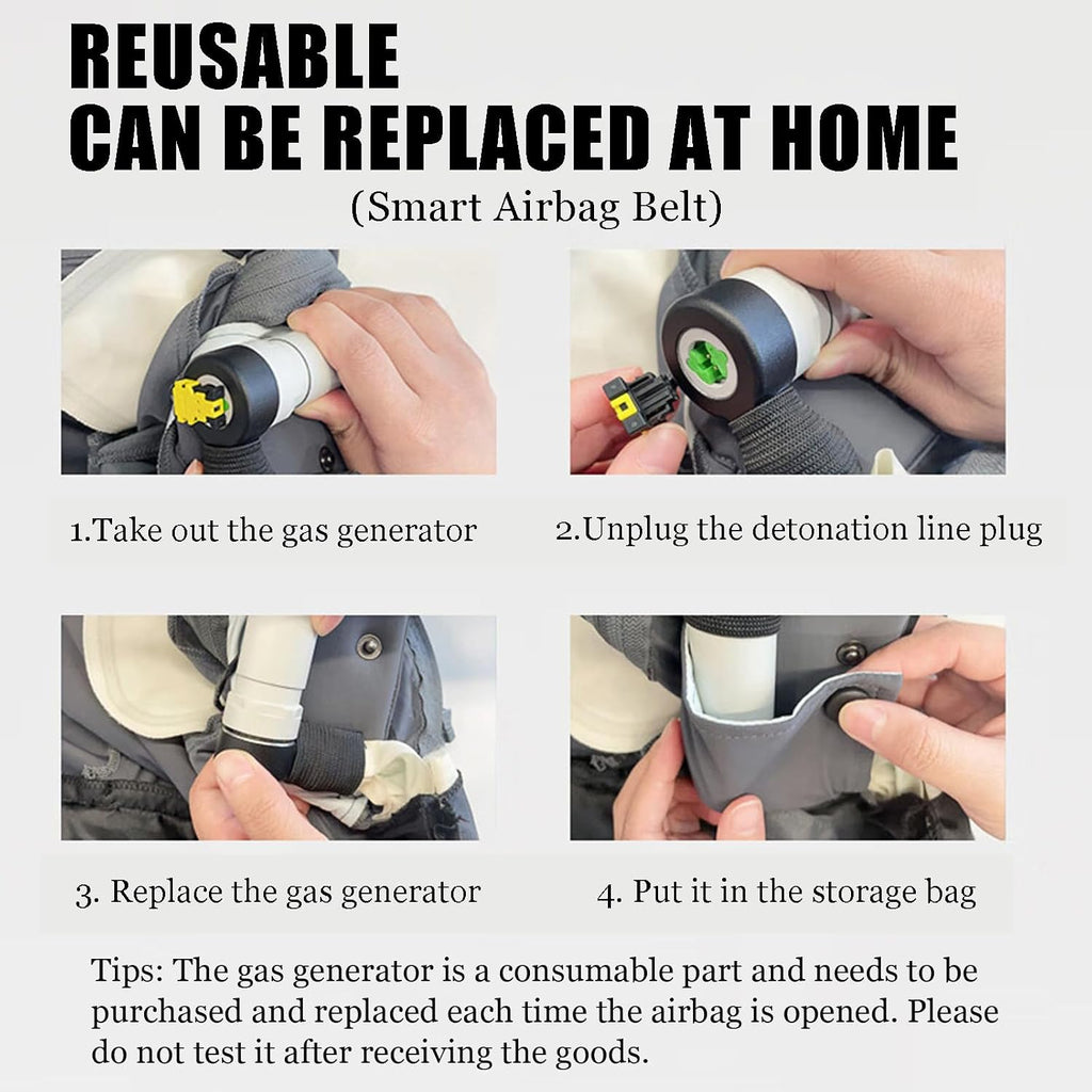 Elderly Anti-Fall Airbags Vest/Belt Helium Cylinder Gas Inflator, Fall-Resistant Airbags Vest/Belt Replacement Bottle,2-pack