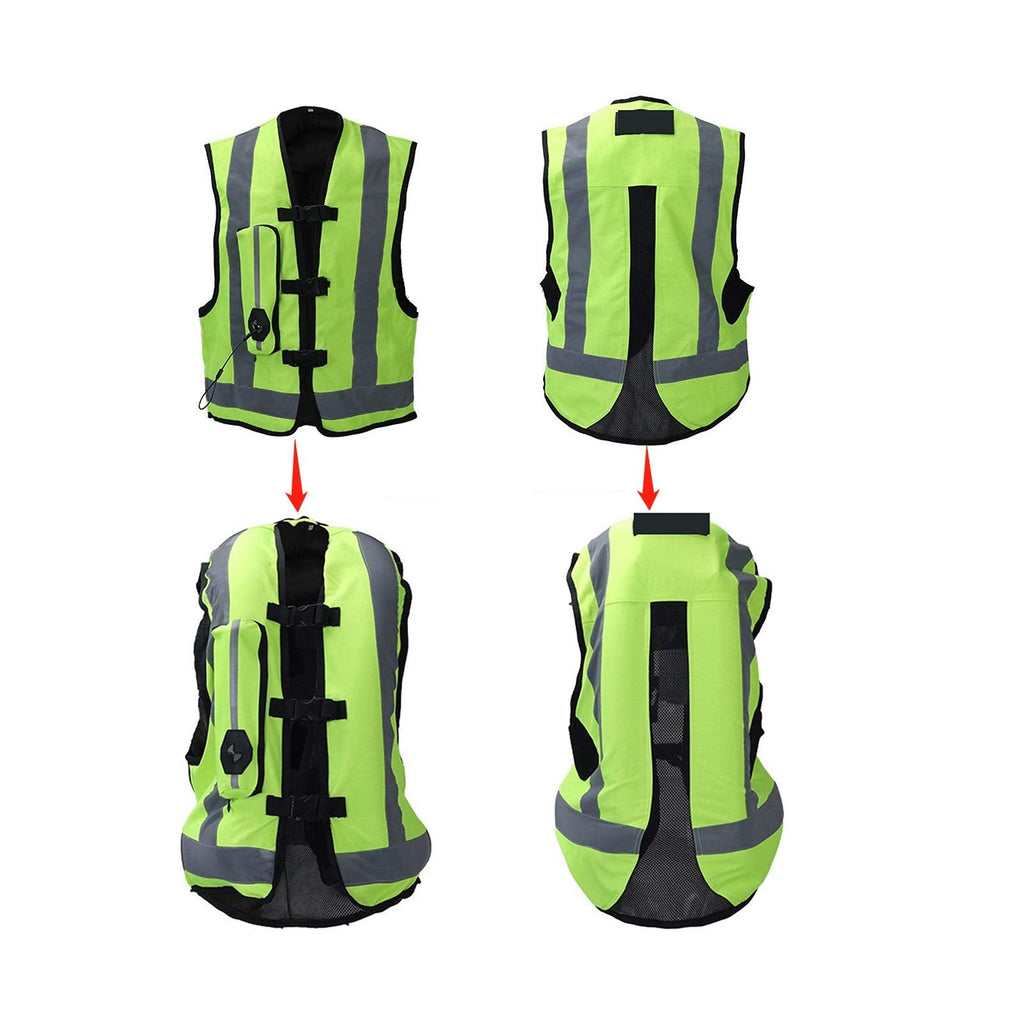 Airbag Vest Reflective Strips On The Front And Back To Protect Your Riding Safety At Night Suitable For Cycling In All Seasons, For Men And Women, Black, X Large